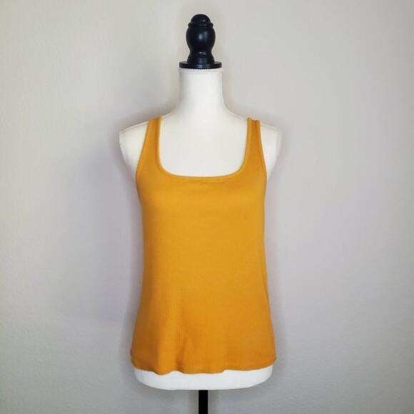 Madewell Yellow Ribbed Tank Top Small - Picture 1 of 8